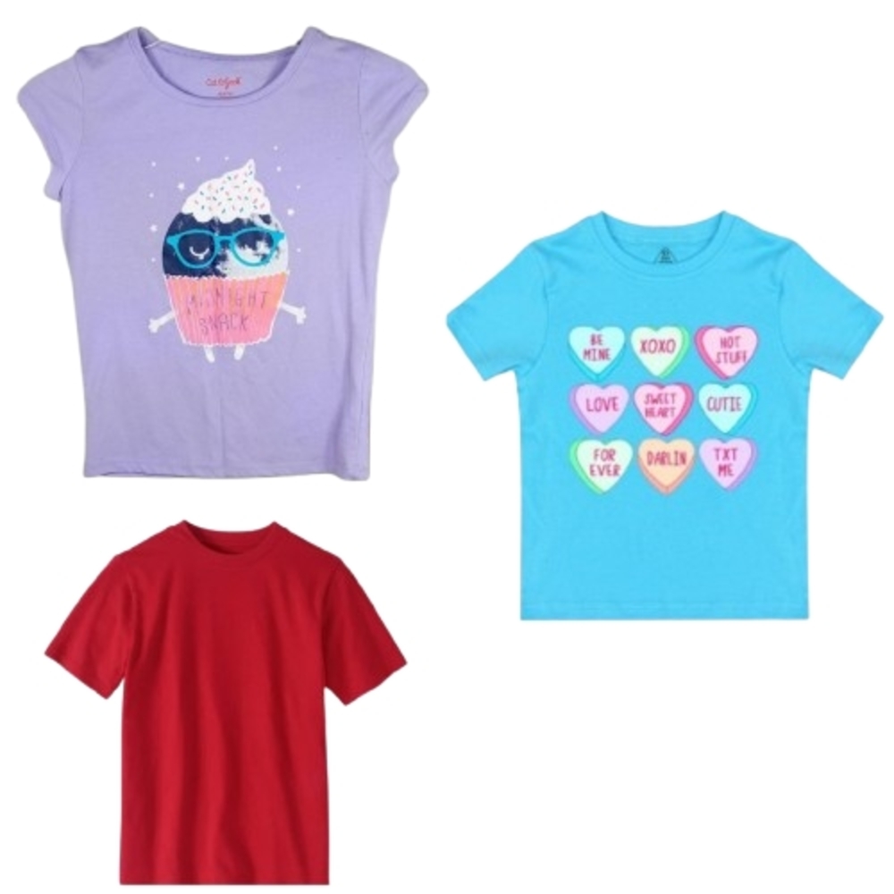 Lot Of Kids' Tees - Purple, Blue, Red Sz Med
